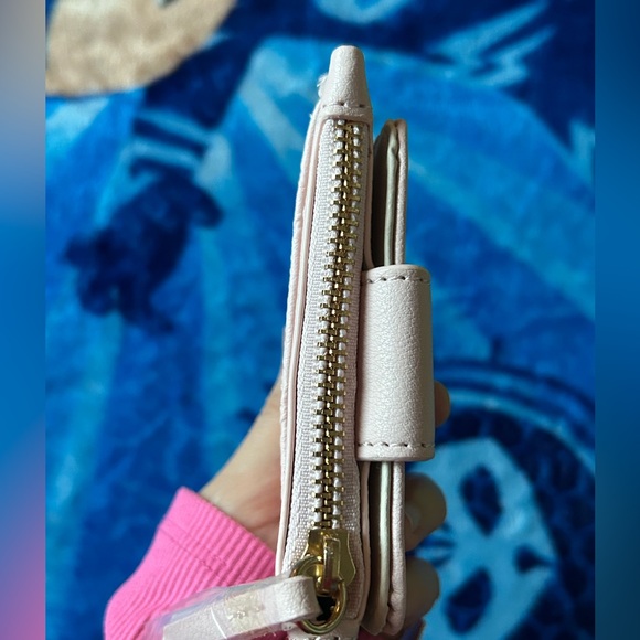 NWT Juicy Couture Glitz Out Tab Elongated CC Bifold Wallet Pink Clay - Picture 7 of 12